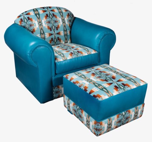Pendleton armchair with matching ottoman